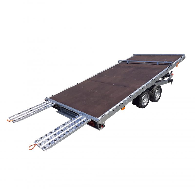 Univerzálny prepravník PLATO s nájazdami 3500 kg, 4,6 x 2,1 m, 3500 kg, nosnosť 2780 kg, 2-osí